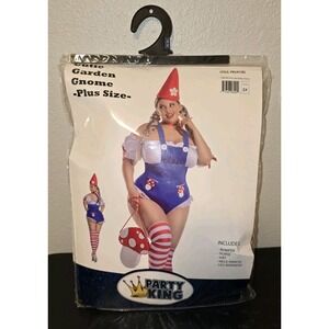 Party King Womens Cutie Garden Gnome Costume Plus Size 2X (20-22) New Halloween